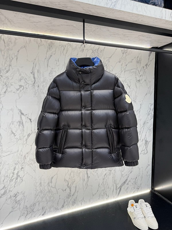 Moncler F055 Unisex Black Stand-Collar Puffer Down Jacket