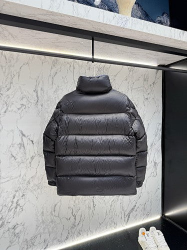 Moncler F055 Unisex Black Stand-Collar Puffer Down Jacket