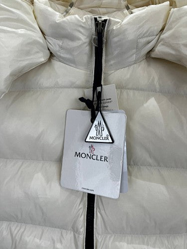 Moncler Kids' Cream White Hooded Puffer Jacket
