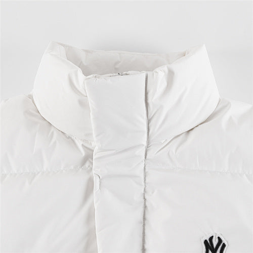 MLB NY Logo Unisex White Stand-Collar Down Jacket