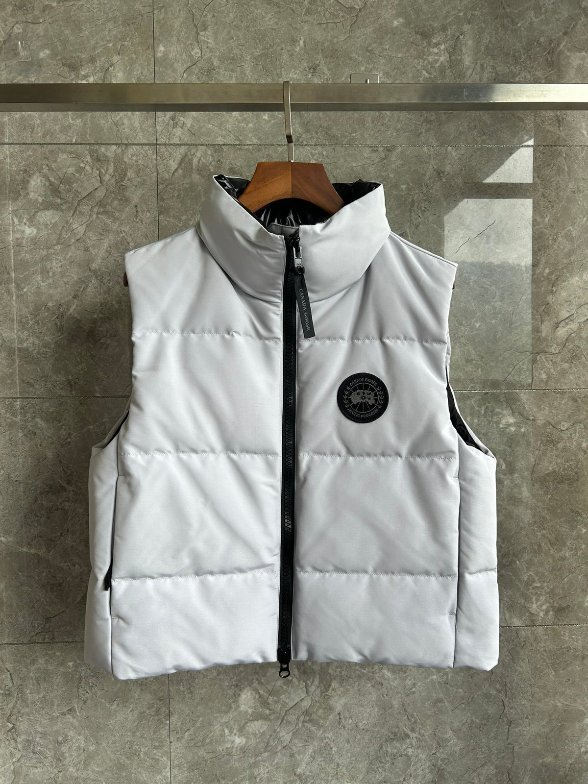Canada Goose Grandview Black Label Cropped Down Vest in White