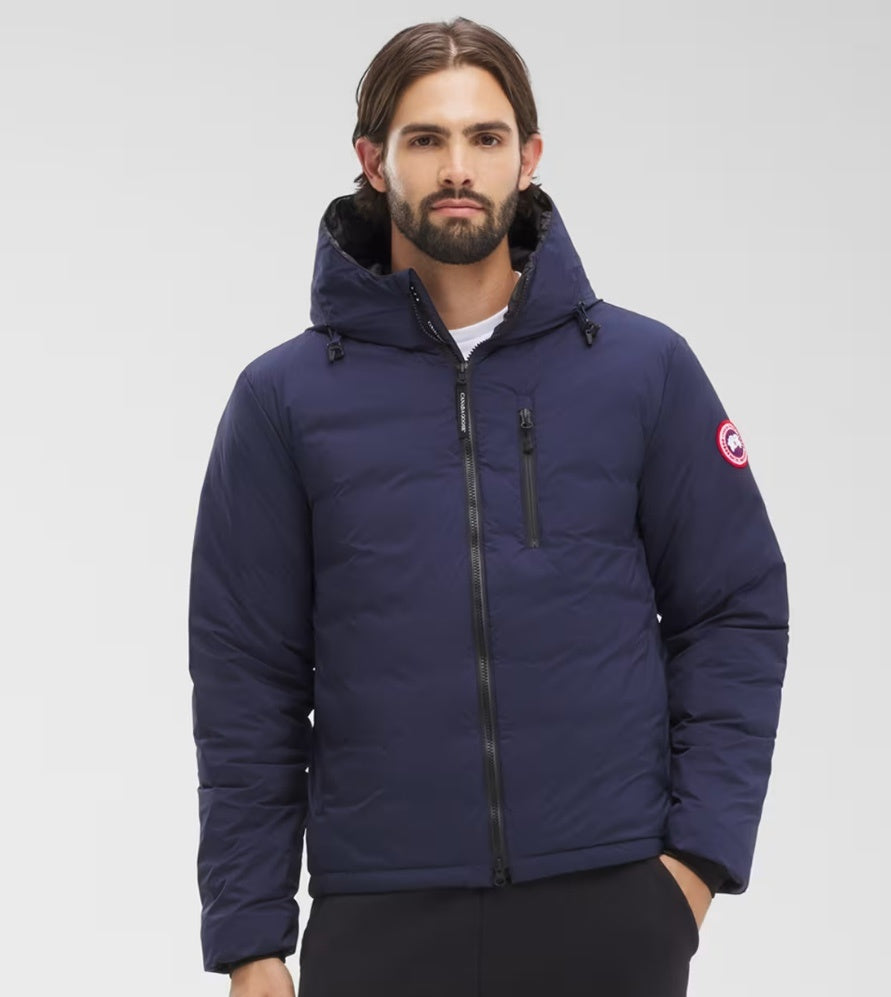 Canada Goose Hooded Puffer Jacket in Navy