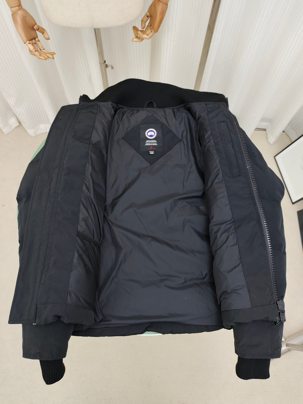 Canada Goose Longline Hooded Puffer Coat in Cream
