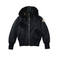 Moose Knuckles Gold Debbie Hooded Down Bomber Jacket - Black