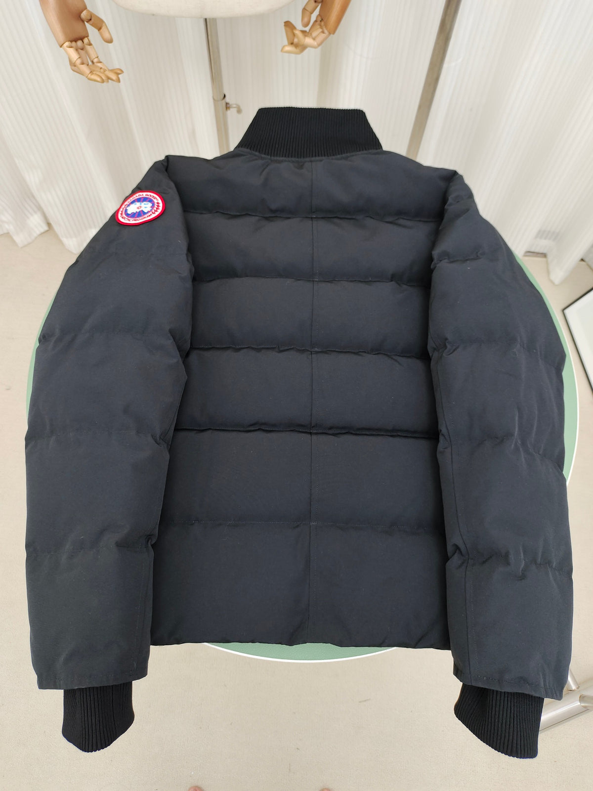 Canada Goose Longline Hooded Puffer Coat in Cream