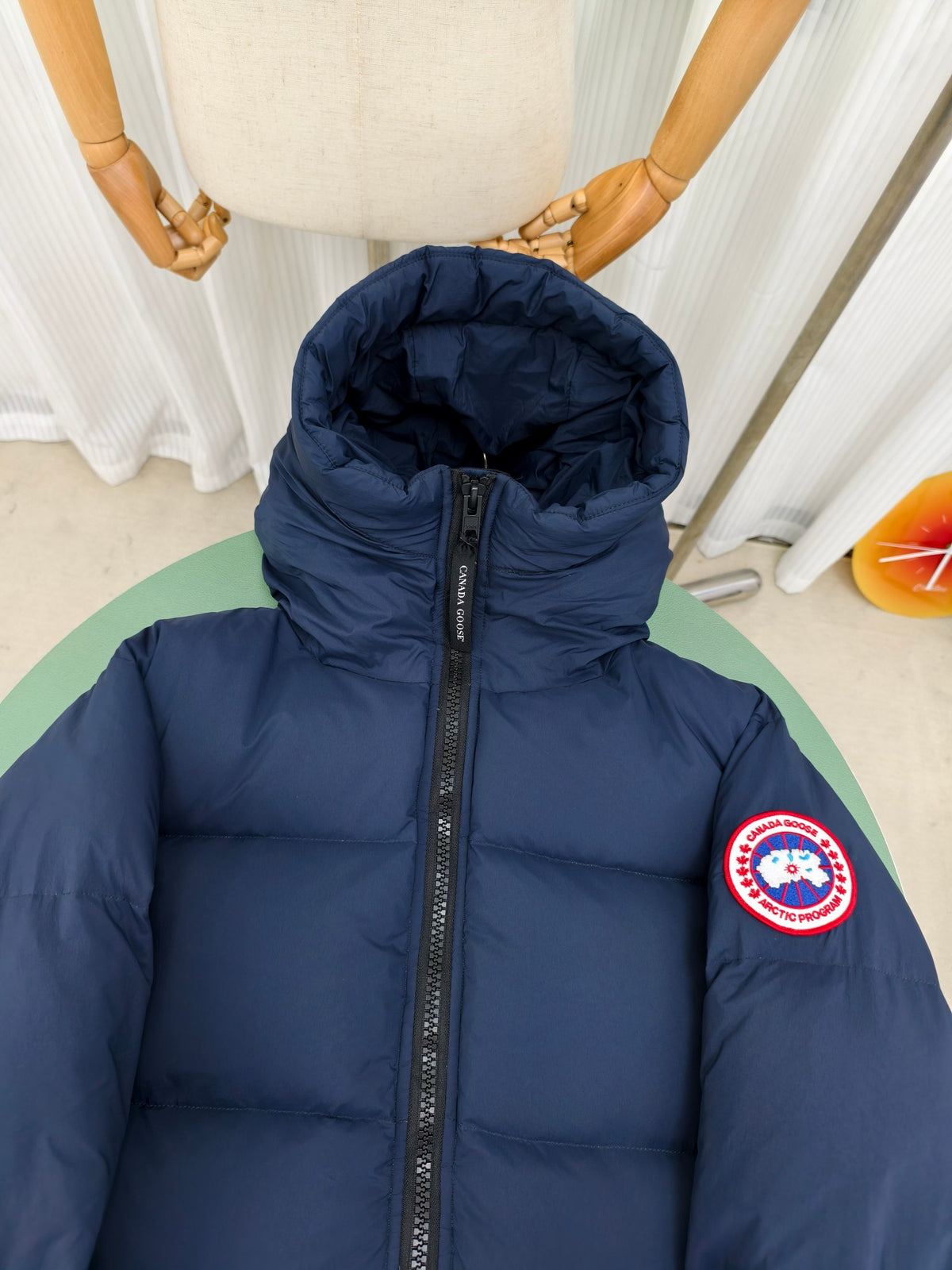 Canada Goose Lawrence Navy Blue Hooded Down Puffer Coat