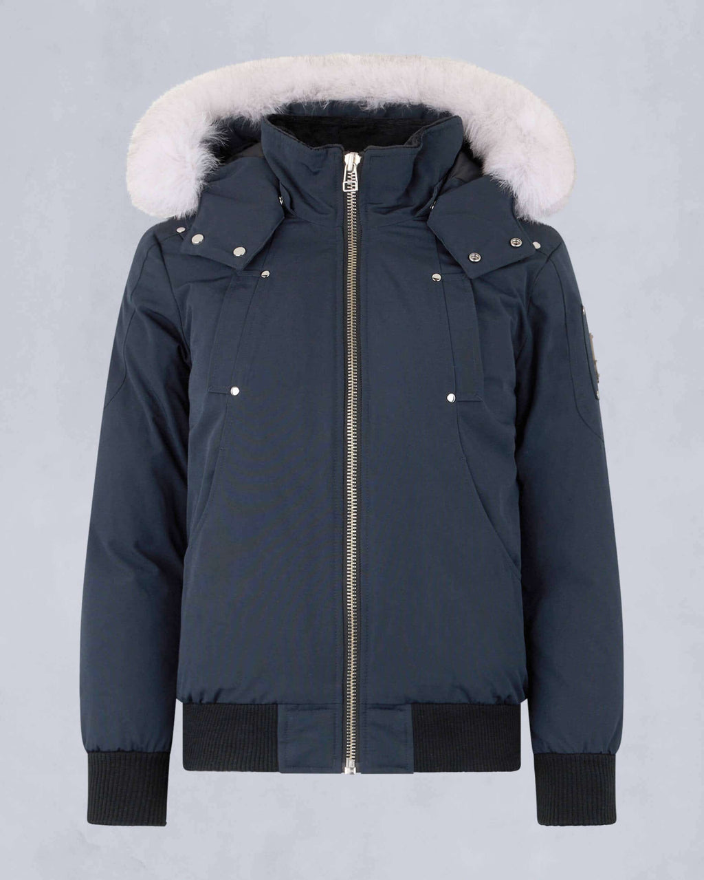 Moose Knuckles Kids' Original Shearling Hooded Bomber Jacket