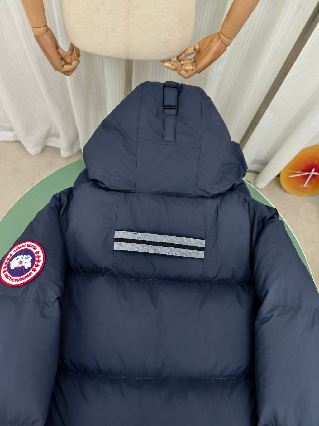Canada Goose Lawrence Navy Blue Hooded Down Puffer Coat