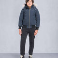 Moose Knuckles Kids' Original Shearling Hooded Bomber Jacket