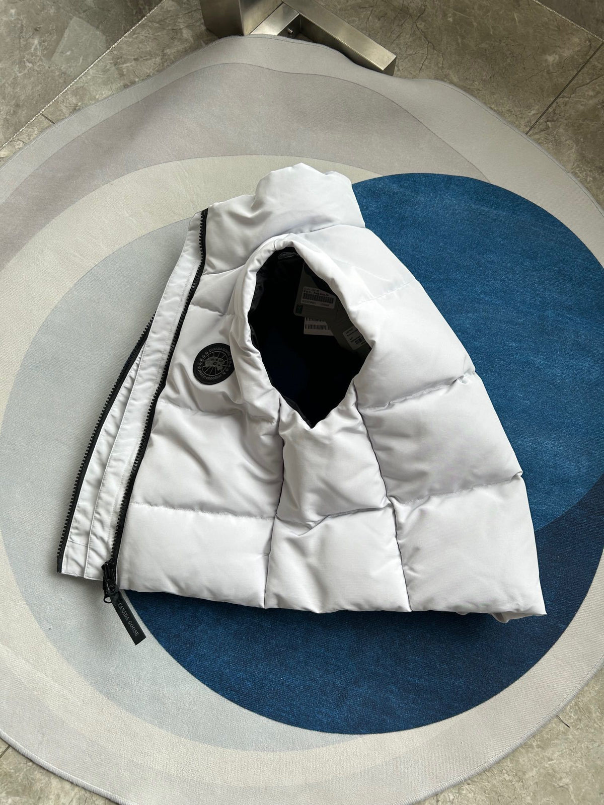 Canada Goose Grandview Black Label Cropped Down Vest in White