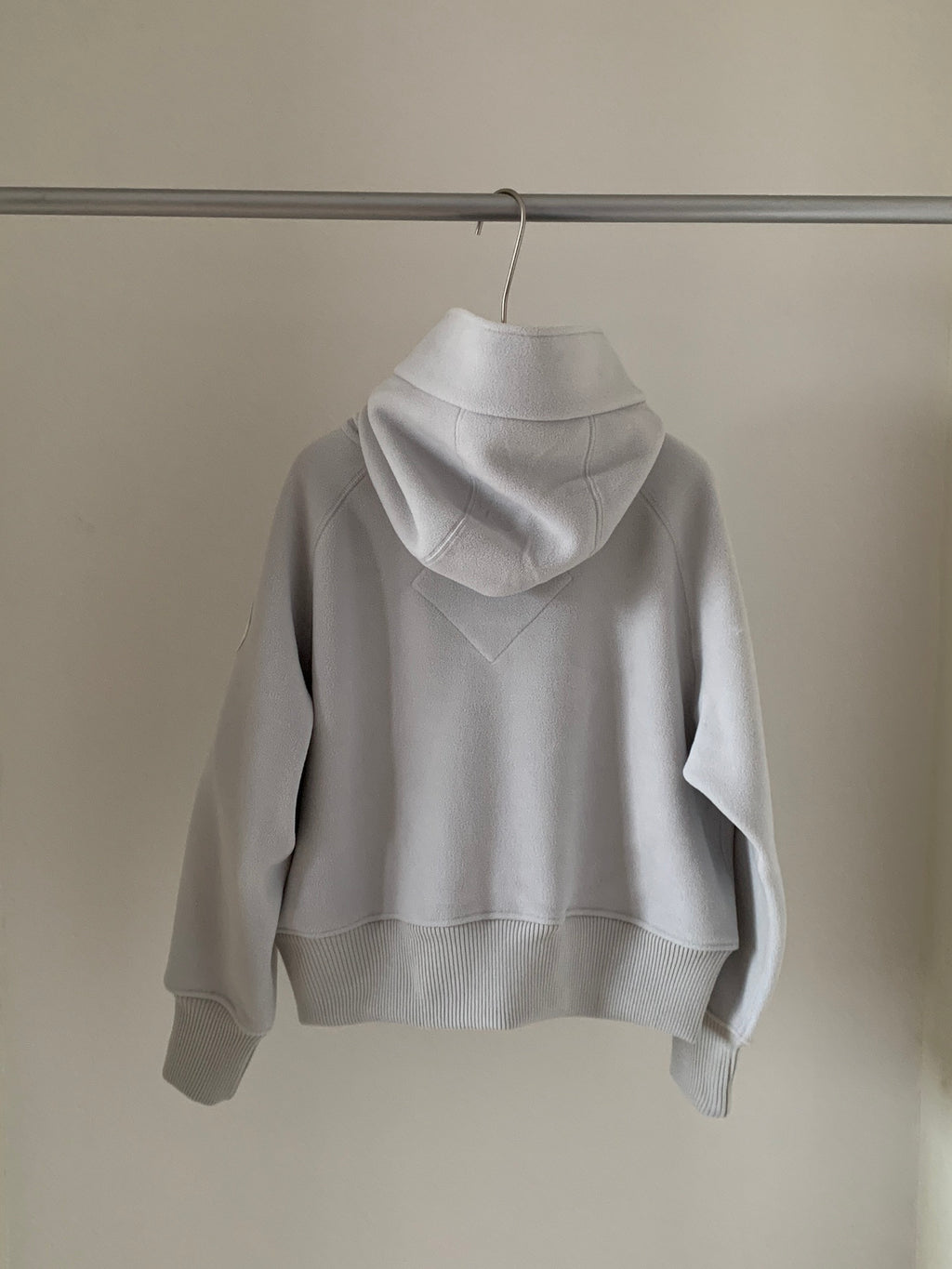 Canada Goose Light Gray Zip-Up Fleece Hoodie