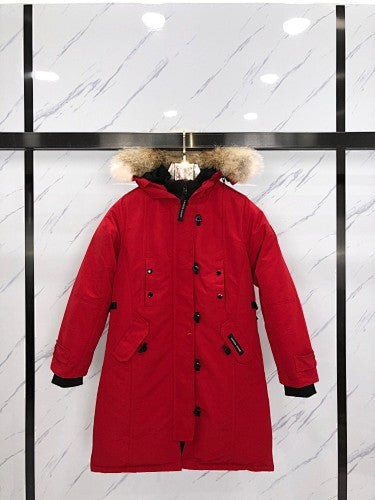 Canada Goose Long Hooded Parka - Red