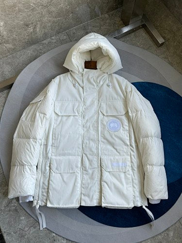 Canada Goose Hooded Puffer Parka in White
