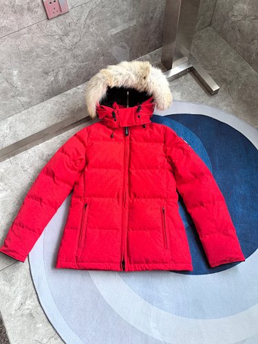 Canada Goose Hooded Puffer Jacket - Red