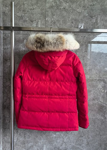Canada Goose Hooded Puffer Jacket - Red