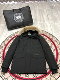 Canada Goose Unisex Hooded Parka with Flap Pockets - Black
