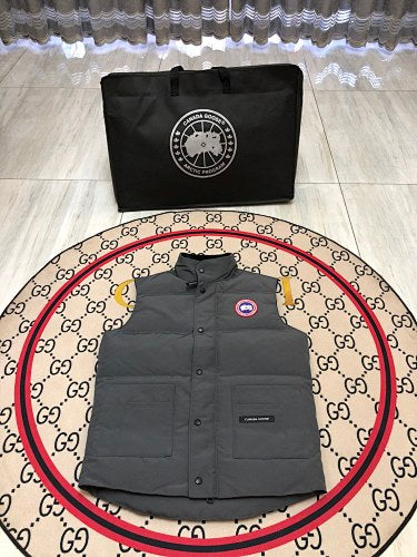 Canada Goose Quilted Puffer Vest in Charcoal Gray